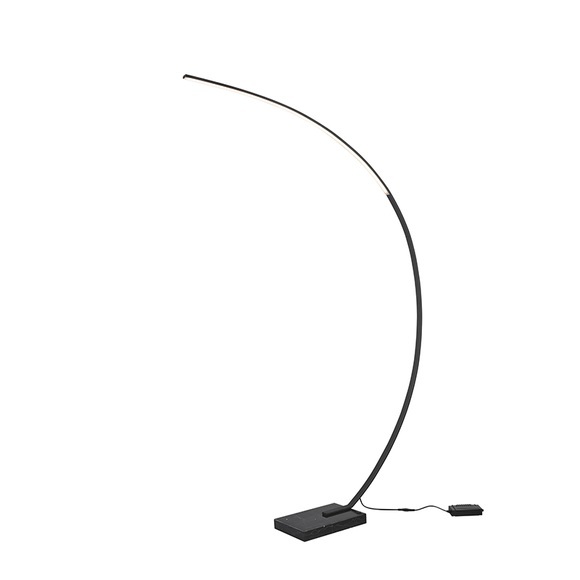 LED-Bogen-Stehleuchte Bangkok, schwarz matt