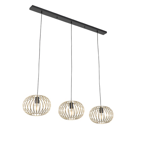 Design hanglamp goud 3-lichts - Johanna