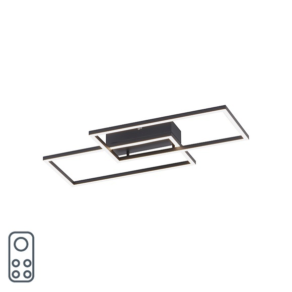 Deckenleuchte schwarz inkl. LED und Dimmer 2-Lichter - Amanda