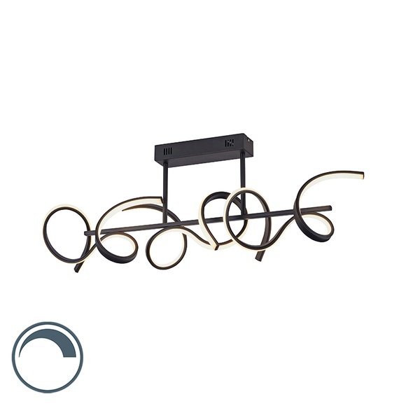 Design Deckenleuchte schwarz inkl. LED und Dimmer - Krisscross