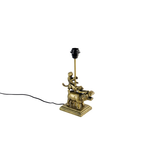 Vintage Tischlampe Messing - Flodhest Abe
