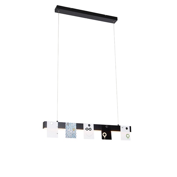 Moderne Hängelampe schwarz inkl. LED 3-Stufen dimmbar - U-Tube