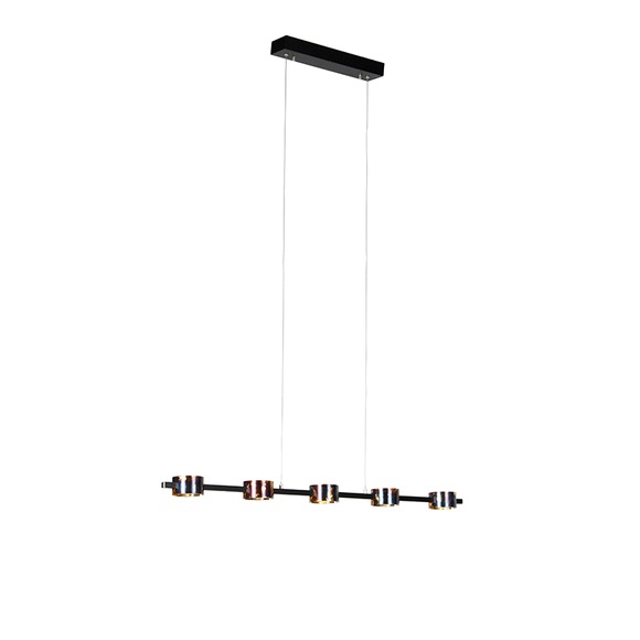 Moderne Pendelleuchte mehrfarbig inkl. LED 5 Leuchten - Kiko