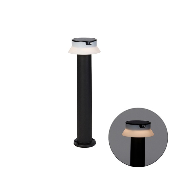 Außenstehleuchte schwarz inkl. LED und Dimmer IP55 Solar - Felice