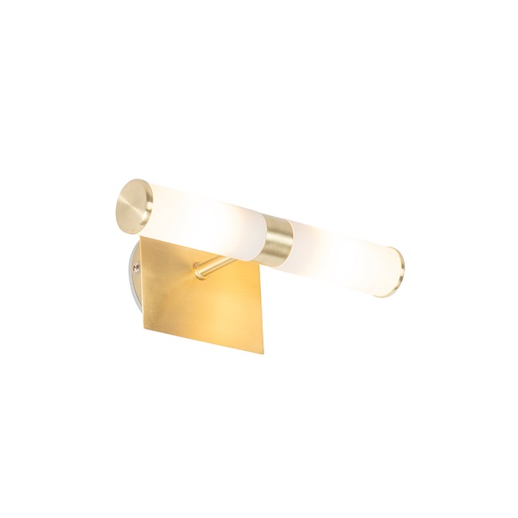 Moderne wandlamp messing IP44 2-lichts - Bath