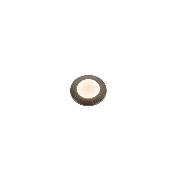 Moderne grondspot zwart 4,5 cm incl. LED IP67 3000K - Aldo