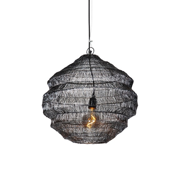 Oosterse hanglamp zwart 45 cm x 40 cm - Vadi
