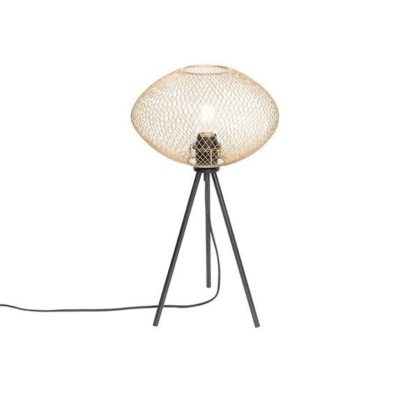 Industriële tafellamp tripod goud - Molly