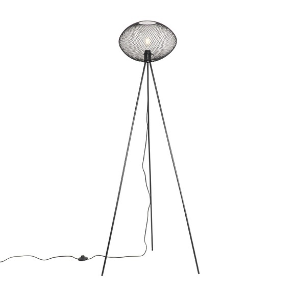 Industriële vloerlamp tripod zwart - Molly