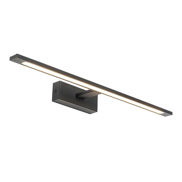 Wandlamp zwart 62 cm incl. LED 3-staps dimbaar IP44 - Jerre
