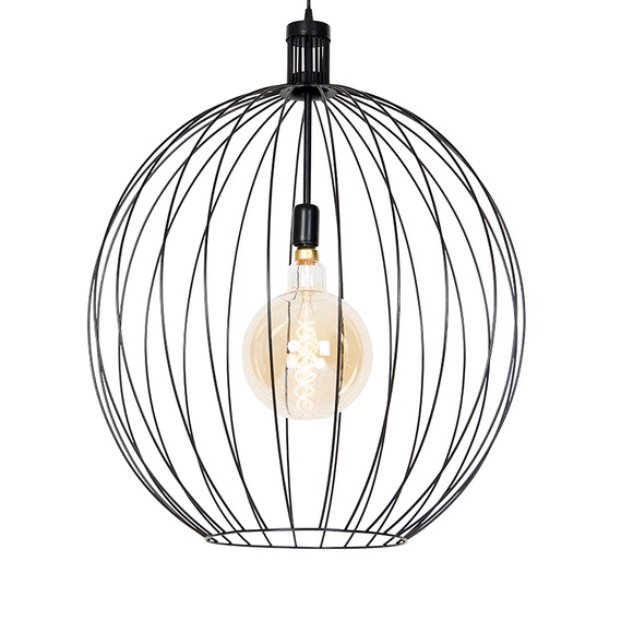 Design Hängelampe schwarz 70 cm - Wire Dos