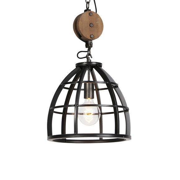 Hanglamp woonkamer, industrieel, zwart voor huiskamer, bij zithoek, salontafel of bijzettafel