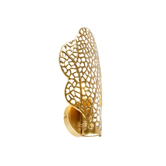 Design wandlamp antiek goud - Luuk