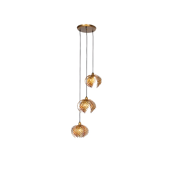 Vintage Hängelampe Messing 3-flammig - Botanica