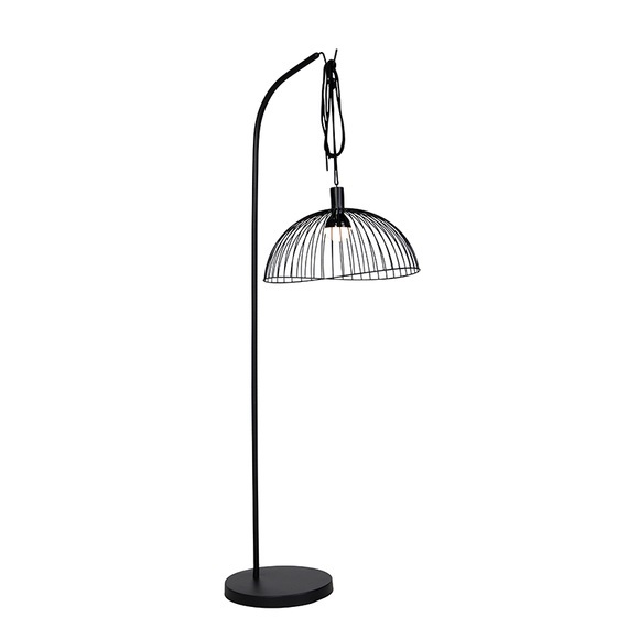 Vloerlamp zwart incl. LED oplaadbaar RGBW - Mart Pua