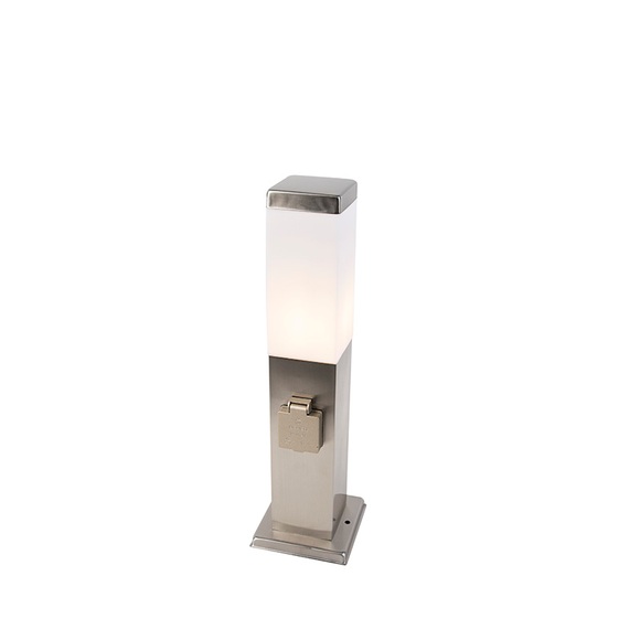 Moderne Außenleuchte 45 cm Stahl mit Sockel IP44 - Malios