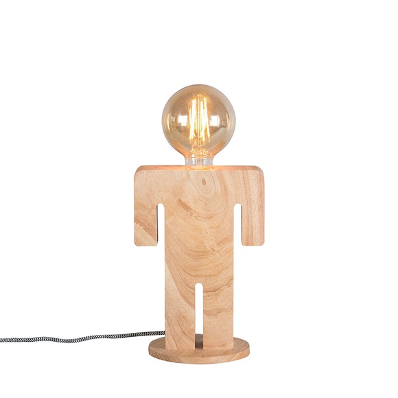 Rural Tischlampe Holz - Adam