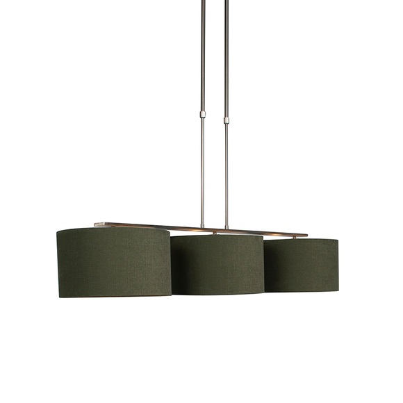 Hängelampe Stahl mit Schirm 35 cm moosgrün - Combi 3 Deluxe