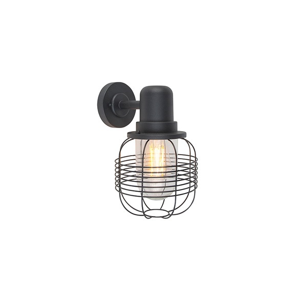 Country Wandleuchte schwarz IP44 - Guardado