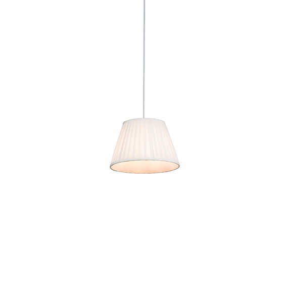 Retro Hängelampe Creme 25 cm - Plissee