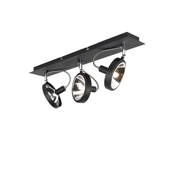 Design Spot schwarz 3-flammig verstellbar - Nox
