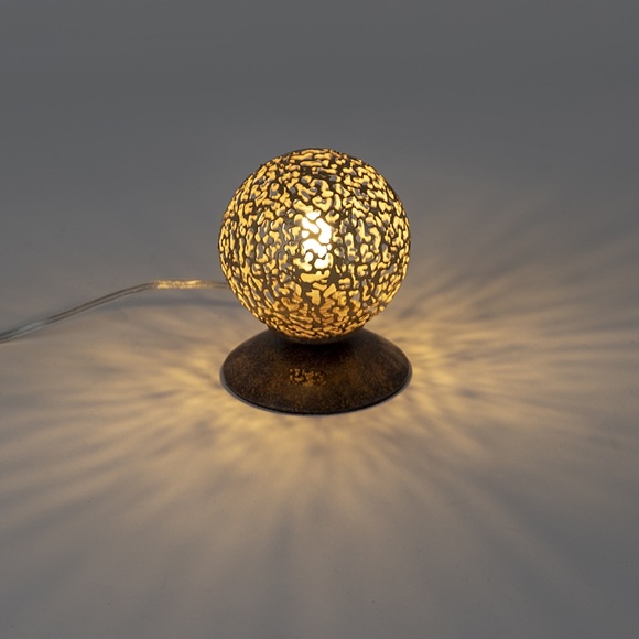 Rural Tischlampe rostbraun 10 cm - Kreta
