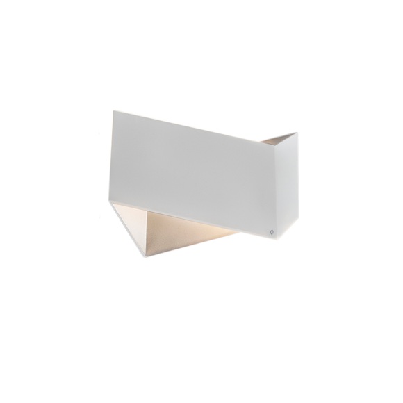 2er Set Design Wandleuchten weiß - Fold