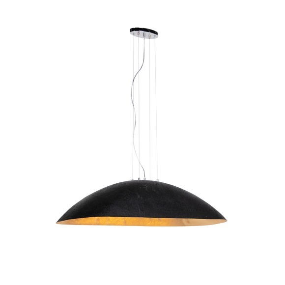 Industrielle Hängelampe schwarz mit Gold 115 cm - Magna