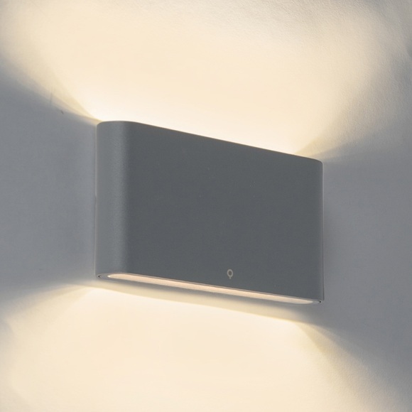Moderne Außenwandleuchte dunkelgrau 17,5 cm inkl. LED IP65 - Batt