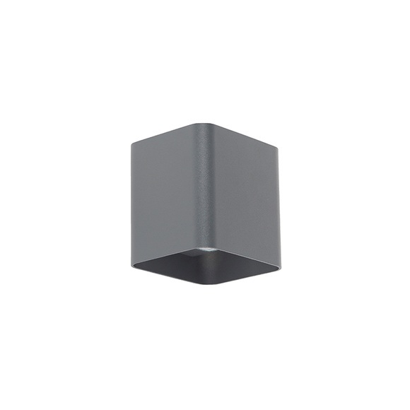 Moderne Wandleuchte anthrazit inkl. LED IP54 eckig - Evi