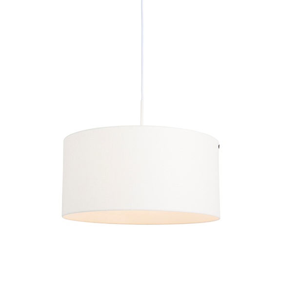 Moderne Hängelampe weiß mit weißem Schirm 50 cm - Combi 1