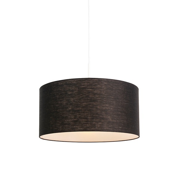 Moderne Hängelampe weiß mit schwarzem Schirm 50 cm - Combi 1