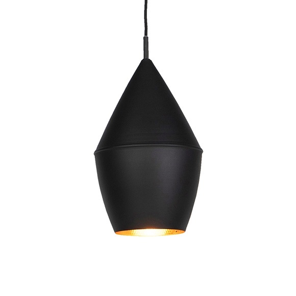 Moderne Hängelampe schwarz mit Gold - Depeche-Jacob