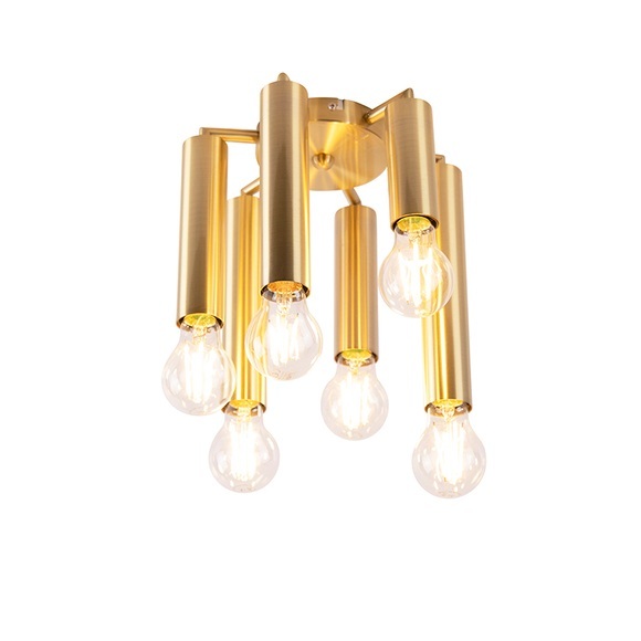 Art Deco Deckenleuchte Gold 6-Licht -Facil