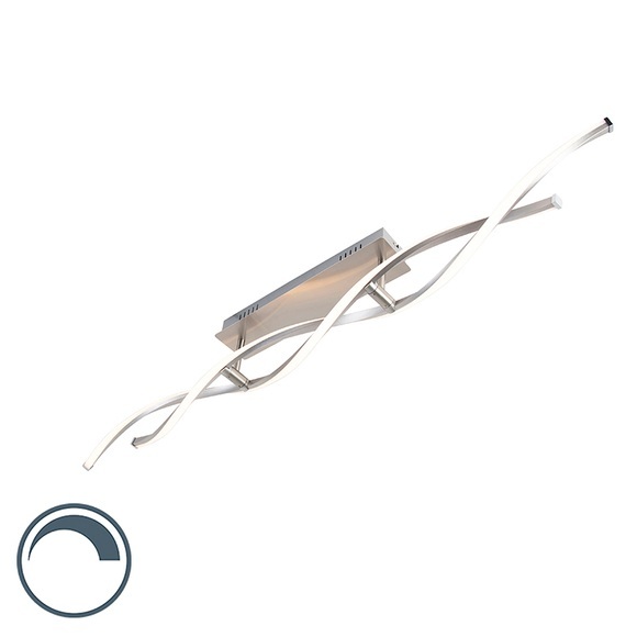 Paul Neuhaus POLINA 9143-55 LED-Deckenleuchte EEK: LED (A++ - E) 20 W Warm-Weiß Edelstahl (gebürstet)