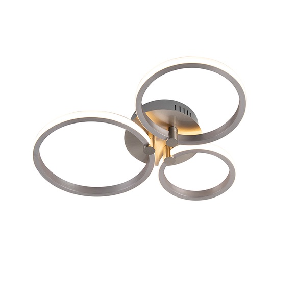 LeuchtenDirekt Johanna 12110-55 LED-Deckenleuchte EEK: LED (A++ - E) 18 W Warm-Weiß Stahl