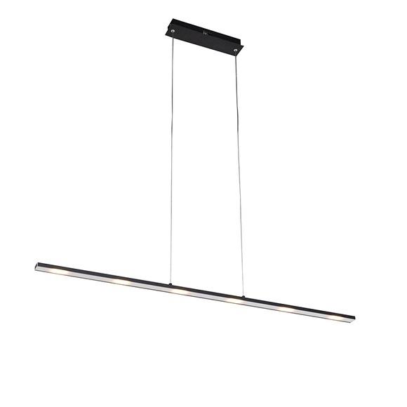 Design Hängelampe schwarz inkl. LED mit Touchdimmer - Platin