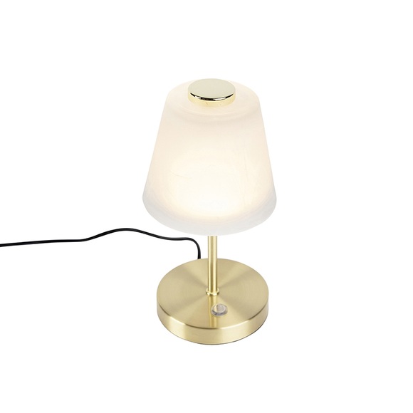 Design Tischlampe gold dimmbar inkl. LED - Regina