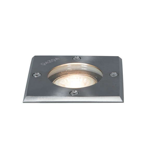 5er-Set Bodenstrahler Stahl IP65 - Basic Square