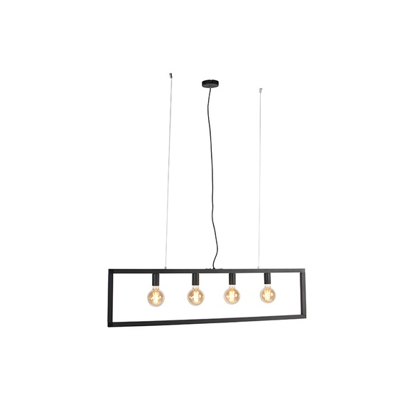 Moderne Hängelampe schwarz 4-Licht - Simple Cage 2