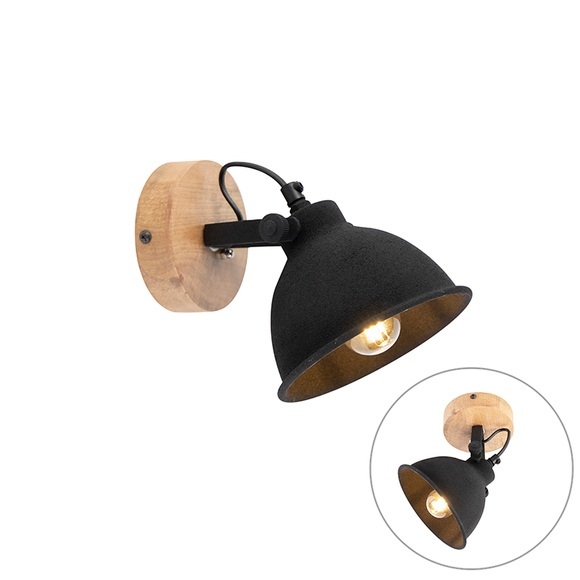 LeuchtenDirekt SAMIA 11981-18 Wandleuchte E14 Schwarz