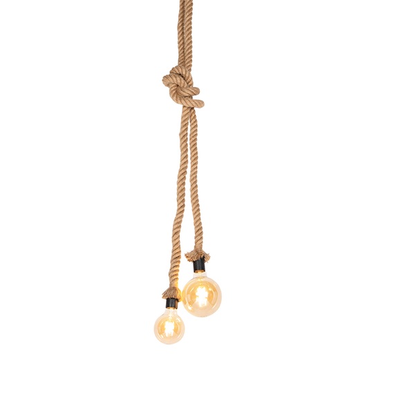 Rural Hängelampe aus Seil 2-Licht - Ropa