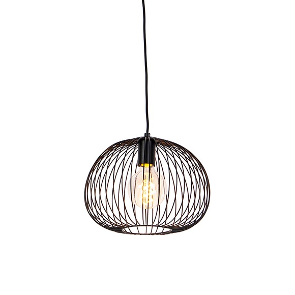 Design Hängelampe schwarz - Wire Dough