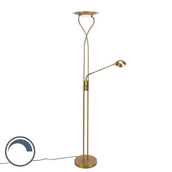 Moderne Stehlampe Bronze inkl. LED mit Lesearm - Mallorca