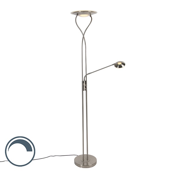 Moderne Stehlampe Stahl inkl. LED mit Lesearm - Mallorca