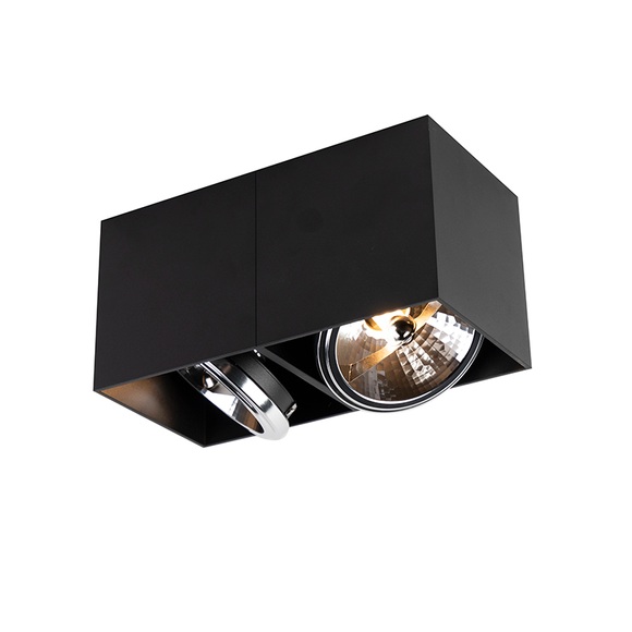 Designspot rechteckig 2-flammig schwarz inkl. 2 x G9 - Box