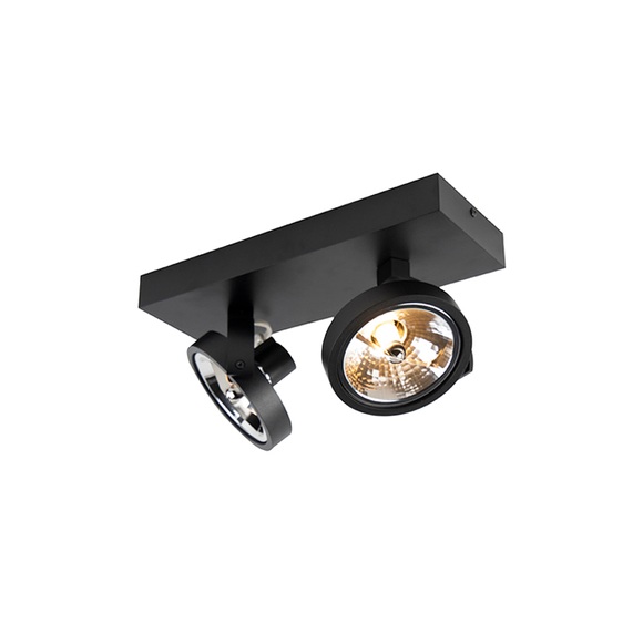 Design Spot schwarz verstellbar 2-flammig inkl. LED - Go