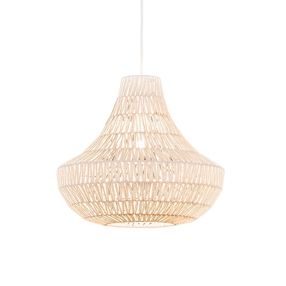 Retro Hängelampe weiß 50 cm - Lina Cono 50