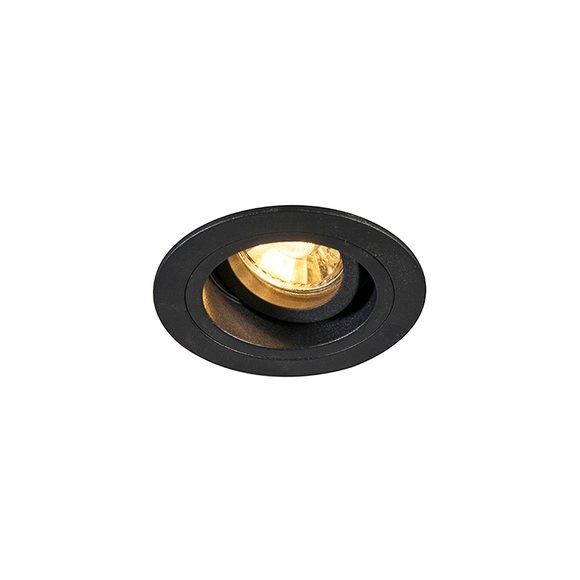 Moderne Einbaustelle schwarz 9,2 cm drehbar und kippbar - Spannfutter