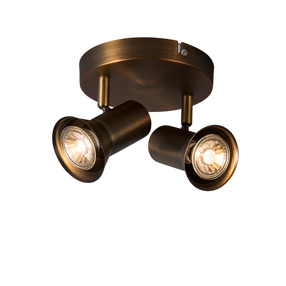 Deckenstrahler Bronze drehbar und neigbar rund - Karin 2